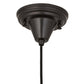 Meyda Lighting Ramoscelli 10" Craftsman Brown Pendant Light With White Iridescent & Black Streamers Shade Glass