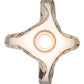 Meyda Lighting Ramoscelli 10" Craftsman Brown Pendant Light With White Iridescent & Black Streamers Shade Glass