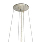 Meyda Lighting Ramoscelli 30" 4-Light Brushed Nickel Inverted Pendant Light With Blue & White Iridescent Shade Glass