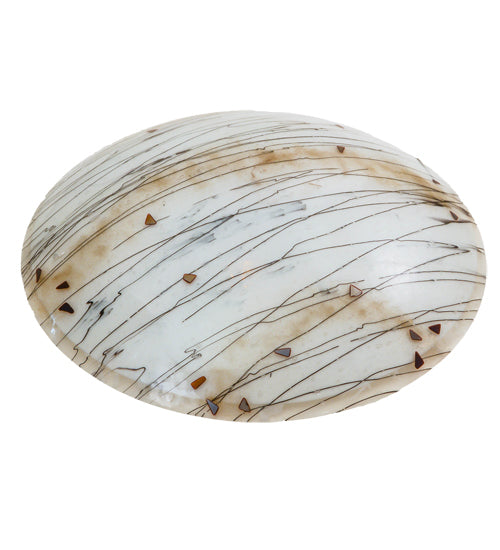 Meyda Lighting Ramoscelli 30" White Iridescent & Black Shade Glass