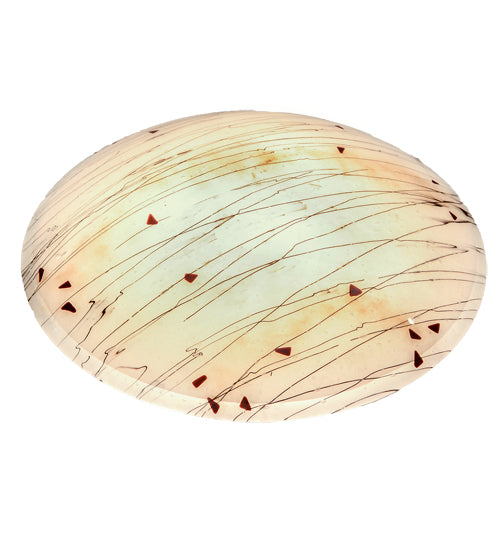 Meyda Lighting Ramoscelli 30" White Iridescent & Black Shade Glass