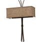 Meyda Lighting Ramus 14" 2-Light Cafe Noir Wall Sconce With Beige Burlap Textrene Shade