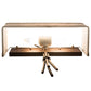 Meyda Lighting Ramus 14" 2-Light Cafe Noir Wall Sconce With Beige Burlap Textrene Shade