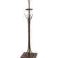 Meyda Lighting Ramus 63" 4-Light Cafe Noir Floor Lamp With Beige Burlap Textrene Shade