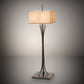 Meyda Lighting Ramus 63" 4-Light Timeless Bronze Floor Lamp With Beige Burlap Textrene Shade