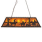 Meyda Lighting Ranch and Star 48" 6-Light Timeless Bronze Island Pendant Light With Amber Mica Shade Glass