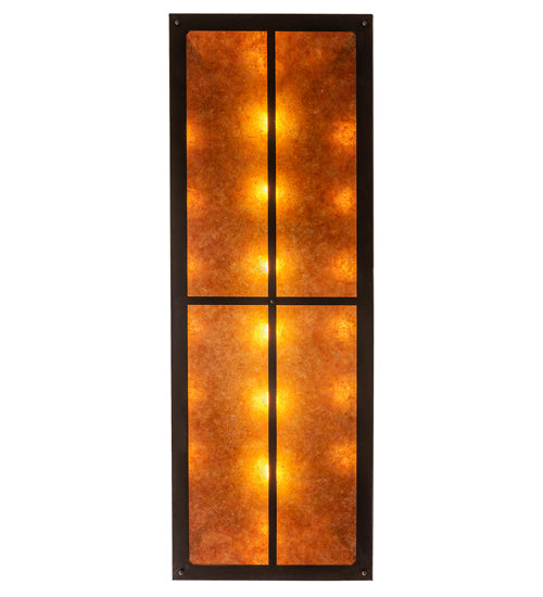 Meyda Lighting Ranch and Star 48" 6-Light Timeless Bronze Island Pendant Light With Amber Mica Shade Glass