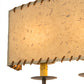 Meyda Lighting Ranchero 15" 2-Light Mahogany Bronze Wall Sconce With Beige Strawgrass Parchment Shade