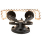 Meyda Lighting Ranchero 15" 2-Light Old Wrought Iron Wall Sconce With Cream Textrene Shade