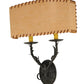 Meyda Lighting Ranchero 15" 2-Light Timeless Bronze Wall Sconce With Beige Shade