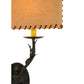 Meyda Lighting Ranchero 15" 2-Light Timeless Bronze Wall Sconce With Beige Shade