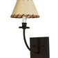 Meyda Lighting Ranchero 6" Dark Roast Wall Sconce With Beige Parchment Shade