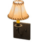 Meyda Lighting Ranchero 6" Dark Roast Wall Sconce With Brown Faux Leather Shade