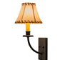 Meyda Lighting Ranchero 6" Dark Roast Wall Sconce With Brown Faux Leather Shade