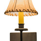 Meyda Lighting Ranchero 6" Dark Roast Wall Sconce With Brown Faux Leather Shade