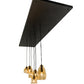 Meyda Lighting Raquel 24" 8-Light Solar Black Cascading Pendant Light With Amber Shade Glass