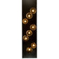 Meyda Lighting Raquel 24" 8-Light Solar Black Cascading Pendant Light With Amber Shade Glass