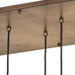 Meyda Lighting Raquel 54" 9-Light Antique Copper Cascading Pendant Light With Amber Shade Glass