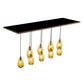 Meyda Lighting Raquel 54" 9-Light Antique Copper Cascading Pendant Light With Amber Shade Glass