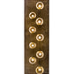 Meyda Lighting Raquel 54" 9-Light Antique Copper Cascading Pendant Light With Amber Shade Glass