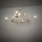 Meyda Lighting Raspberry 44" 4-Light Almond Chandelier With Ivory Faux Candlelight