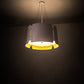 Meyda Lighting Ratchet 28" 4-Light White Pendant Light With White & Sulfur Yellow Shade