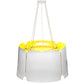 Meyda Lighting Ratchet 28" 4-Light White Pendant Light With White & Sulfur Yellow Shade