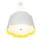 Meyda Lighting Ratchet 28" 4-Light White Pendant Light With White & Sulfur Yellow Shade
