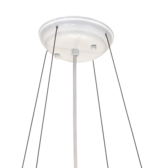 Meyda Lighting Ratchet 28" 4-Light White Pendant Light With White & Sulfur Yellow Shade