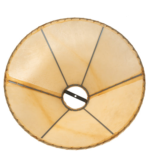 Meyda Lighting Rawhide 24" Brown Natural Rawhide Shade