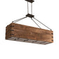 Meyda Lighting Reclamare 60" 12-Light Oil Rubbed Bronze Island Pendant Light With Silver Mica Shade Glass