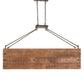 Meyda Lighting Reclamare 60" 12-Light Oil Rubbed Bronze Island Pendant Light With Silver Mica Shade Glass