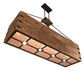 Meyda Lighting Reclamare 60" 12-Light Oil Rubbed Bronze Island Pendant Light With Silver Mica Shade Glass