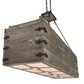 Meyda Lighting Reclamare 61" 12-Light Oil Rubbed Bronze Island Pendant Light With Silver Mica Shade Glass