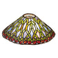 Meyda Lighting Red Rosebud 8" Multi-Colored Cone Stained Shade Glass