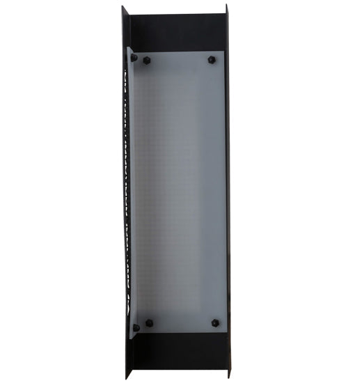 Meyda Lighting Redemption 5" 2-Light Satin Black & Wrought Iron Wall Sconce With White Statuario Idalight Shade Glass