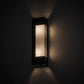 Meyda Lighting Redemption 5" 2-Light Satin Black & Wrought Iron Wall Sconce With White Statuario Idalight Shade Glass
