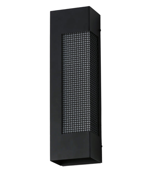 Meyda Lighting Redemption 5" 2-Light Satin Black & Wrought Iron Wall Sconce With White Statuario Idalight Shade Glass