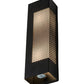 Meyda Lighting Redemption 5" 2-Light Satin Black & Wrought Iron Wall Sconce With White Statuario Idalight Shade Glass