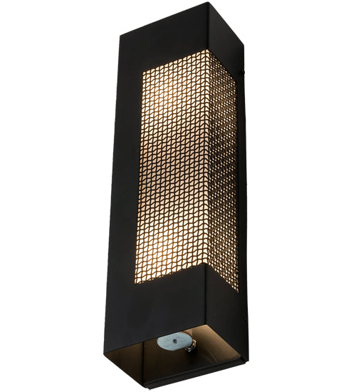 Meyda Lighting Redemption 5" 2-Light Satin Black & Wrought Iron Wall Sconce With White Statuario Idalight Shade Glass