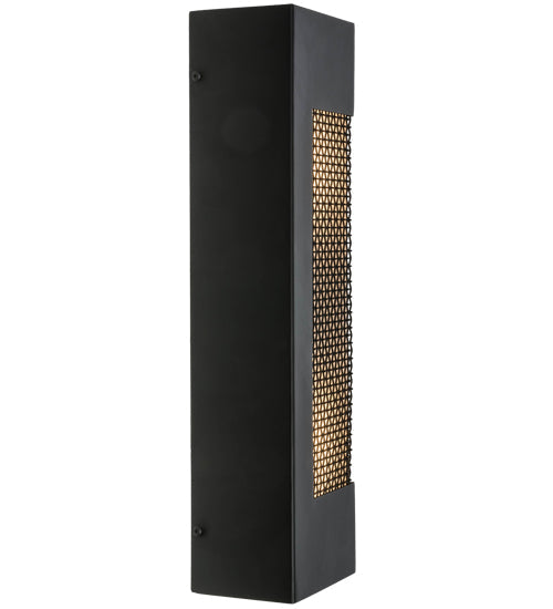 Meyda Lighting Redemption 5" 2-Light Satin Black & Wrought Iron Wall Sconce With White Statuario Idalight Shade Glass
