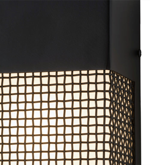Meyda Lighting Redemption 5" 2-Light Satin Black & Wrought Iron Wall Sconce With White Statuario Idalight Shade Glass