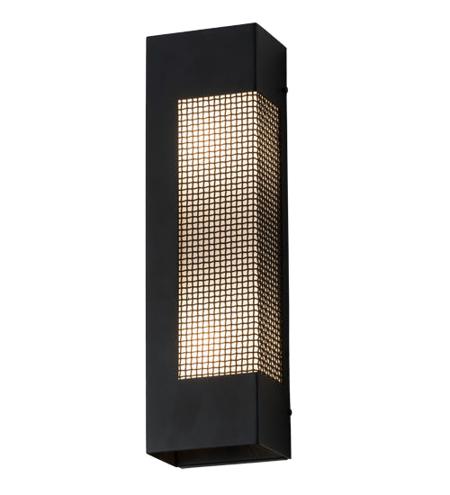 Meyda Lighting Redemption 5" 2-Light Satin Black & Wrought Iron Wall Sconce With White Statuario Idalight Shade Glass