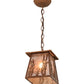 Meyda Lighting Reeds & Cattails 10" Rust Pendant Light With Silver Mica Shade Glass