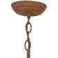 Meyda Lighting Reeds & Cattails 10" Rust Pendant Light With Silver Mica Shade Glass