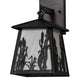 Meyda Lighting Reeds & Cattails 7" Black On Brass Hanging Wall Sconce With White Shade Glass