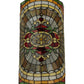 Meyda Lighting Regal Splendor 11" 2-Light Nickel Wall Sconce With Multi-Colored Shade Glass