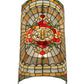 Meyda Lighting Regal Splendor 11" 2-Light Nickel Wall Sconce With Multi-Colored Shade Glass