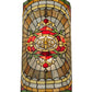 Meyda Lighting Regal Splendor 11" 2-Light Nickel Wall Sconce With Multi-Colored Shade Glass