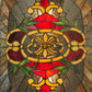 Meyda Lighting Regal Splendor 11" 4-Light Nickel Wall Sconce With Multi-Colored Shade Glass